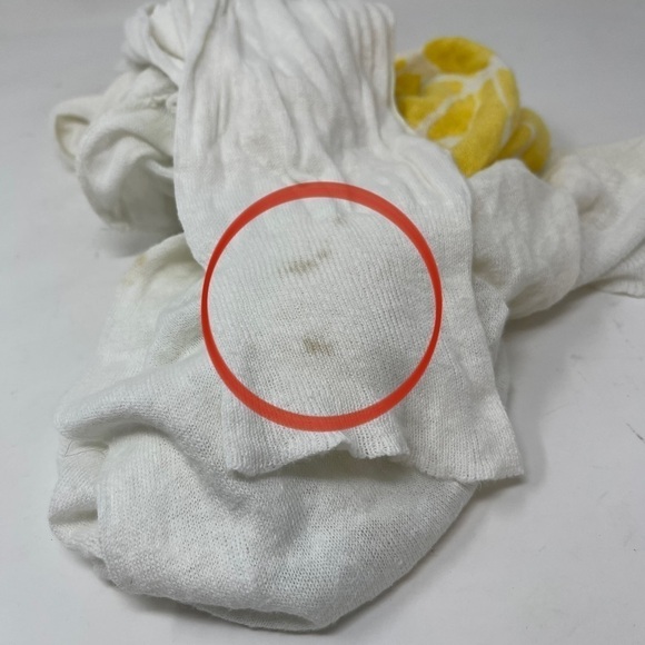 SEATON REVOLVE Women’s Intarsia Knit Yellow Ivory Flower Sweater Linen Blend L - Picture 6 of 8